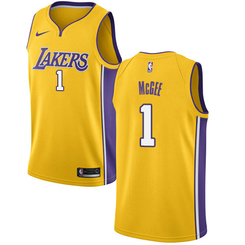  Los Angeles Lakers #1 JaVale McGee Gold NBA Swingman Icon Edition Jersey
