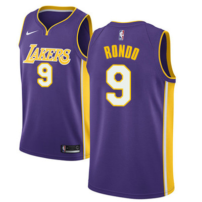  Los Angeles Lakers #9 Rajon Rondo Purple NBA Swingman Statement Edition Jersey