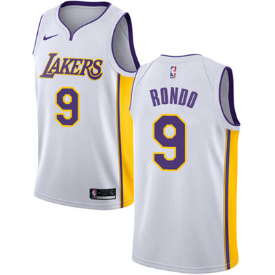  Los Angeles Lakers #9 Rajon Rondo White NBA Swingman Association Edition Jersey