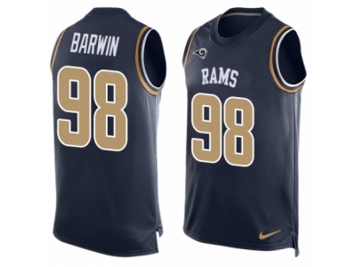  Los Angeles Rams 98 Connor Barwin Limited Navy Blue Player Name Number Tank Top NFL Jersey