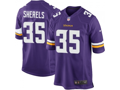  Minnesota Vikings 35 Marcus Sherels Purple Game Team Color NFL Jersey