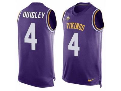  Minnesota Vikings 4 Ryan Quigley Limited Purple Player Name Number Tank Top NFL Jersey