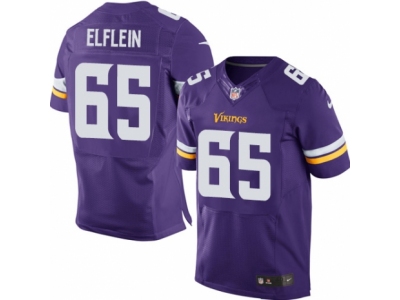  Minnesota Vikings 65 Pat Elflein Elite Purple Team Color NFL Jersey