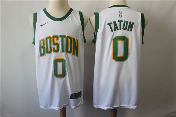  NBA Boston Celtics #0 Jayson Tatum Jersey 2018 19 New Season City Edition White Jersey