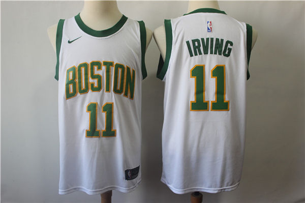  NBA Boston Celtics #11 kyrie irving Jersey 2018 19 New Season City Edition White Jersey