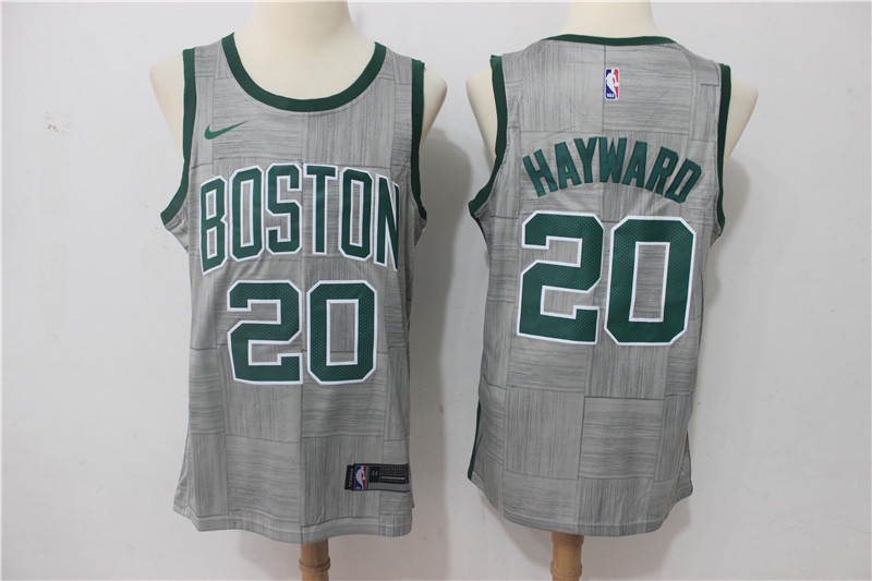  NBA Boston Celtics #20 Gordon Hayward Jersey 2017 18 New Season City Edition Gray Jersey