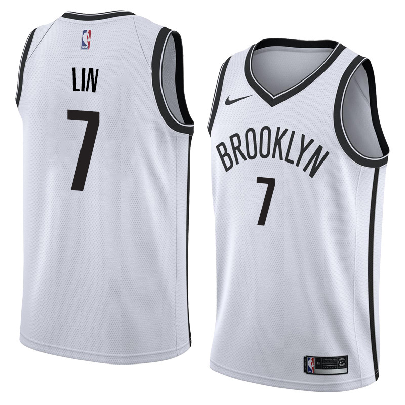  NBA Brooklyn Nets #7 Jeremy Lin Jersey 2017 18 New Season White Jerseys