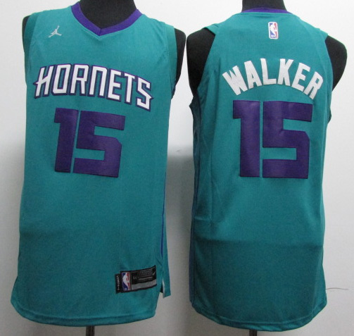  NBA Charlotte Hornets #15 Kemba Walker Jersey 2017 18 New Season Blue Jersey