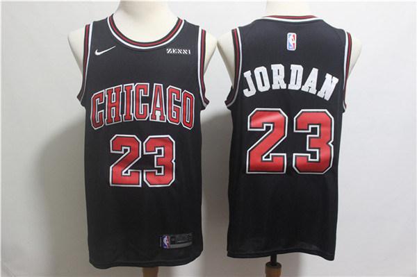  NBA Chicago Bulls #23 Michael Jordan Jersey 2017 18 New Season Black Jerseys