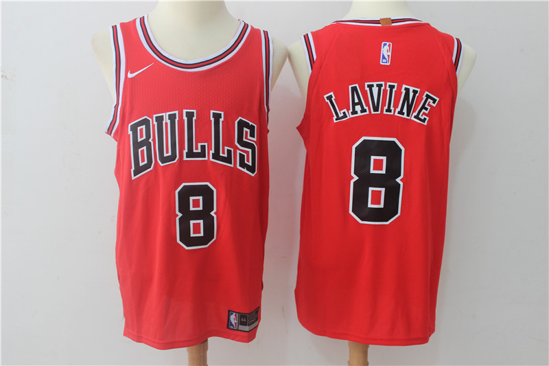  NBA Chicago Bulls #8 Zach Lavine Jersey 2017 18 New Season Red Jersey