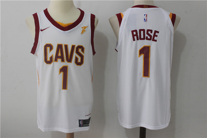  NBA Cleveland Cavaliers  #1 Derrick Rose Jersey 2017 18 New Season White  Jersey