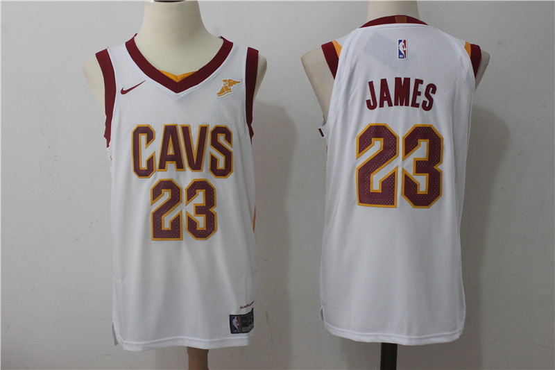  NBA Cleveland Cavaliers  #23 LeBron James Jersey 2017 18 New Season White Jersey