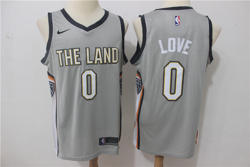  NBA Cleveland Cavaliers #0 Kevin Love Jersey 2017 18 New Season City Edition Grey Jersey