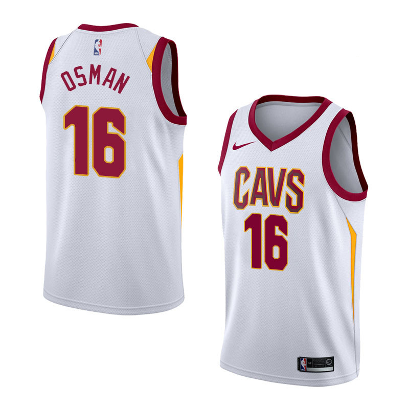  NBA Cleveland Cavaliers #16 Cedi Osman Jersey 2017 18 New Season White Jersey