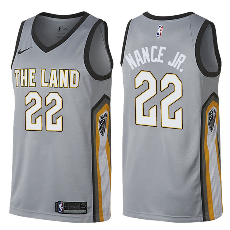  NBA Cleveland Cavaliers #22 Larry Nance Jr. Jersey 2017 18 New Season City Edition Grey Jersey