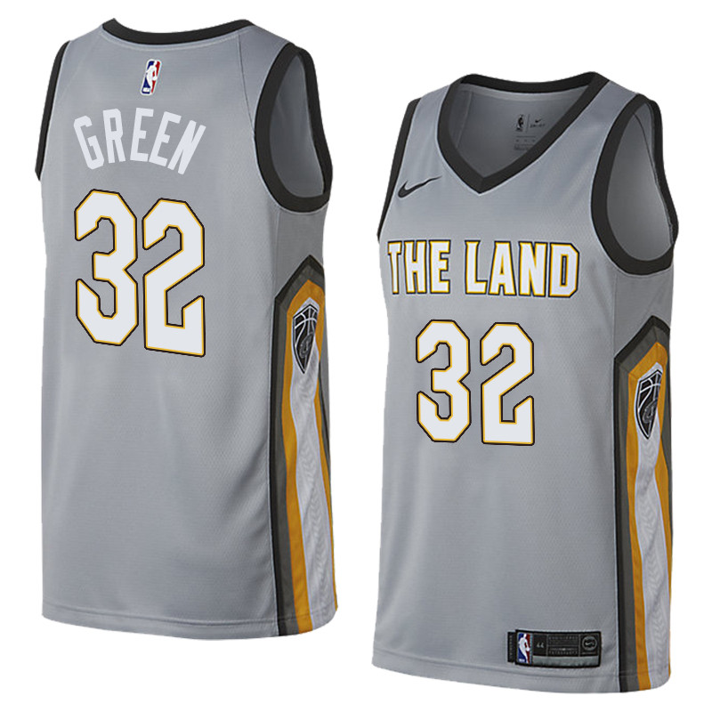  NBA Cleveland Cavaliers #32 Jeff Green Jersey 2017 18 New Season City Edition Grey Jersey