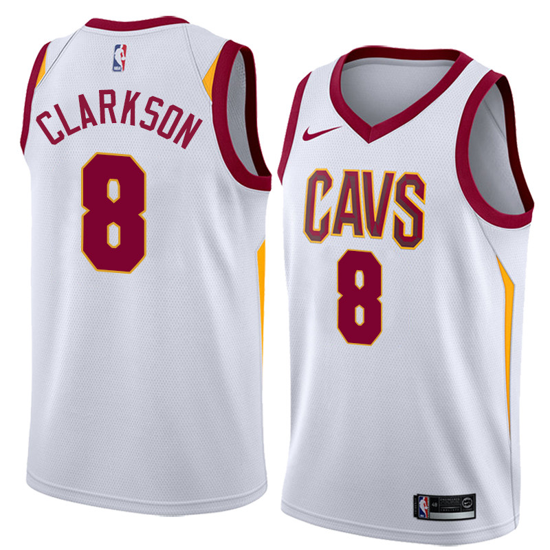  NBA Cleveland Cavaliers #8 Jordan Clarkson Jersey 2017 18 New Season White Jersey