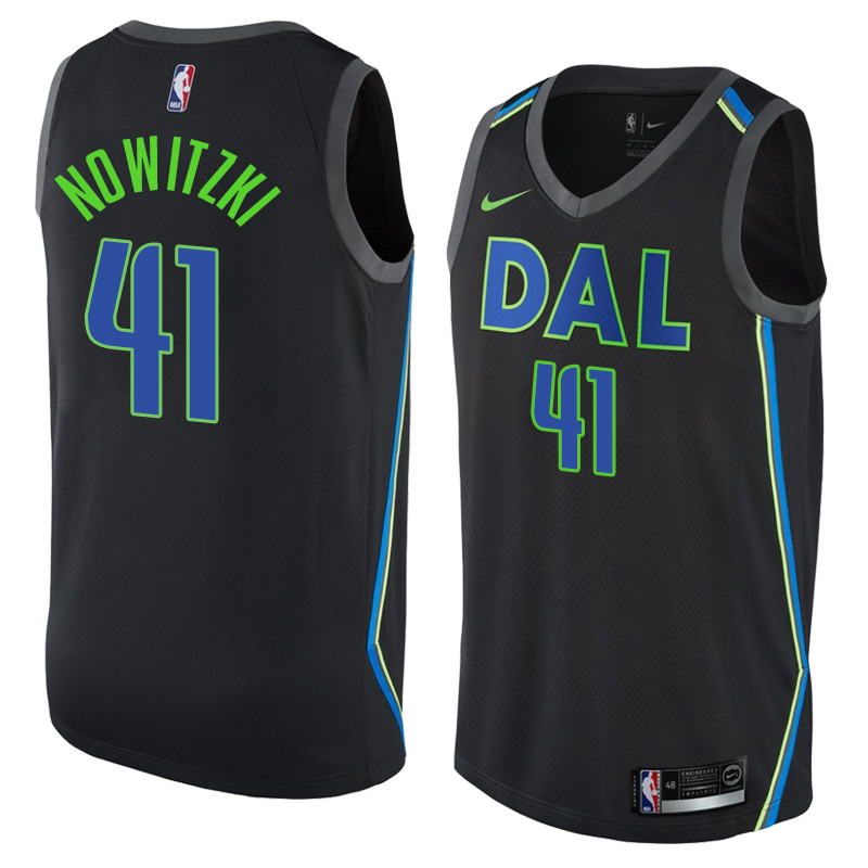  NBA Dallas Mavericks #41 Dirk Nowitzki Jersey 2017 18 New Season City Edition Jersey