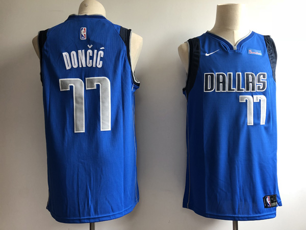  NBA Dallas Mavericks #77 Luka Doncic Jersey 2017 18 New Season Blue Jersey