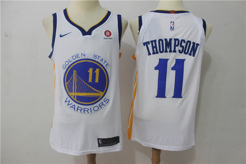  NBA Golden State Warriors #11 Klay Thompson Jersey 2017 18 New Season White Jersey