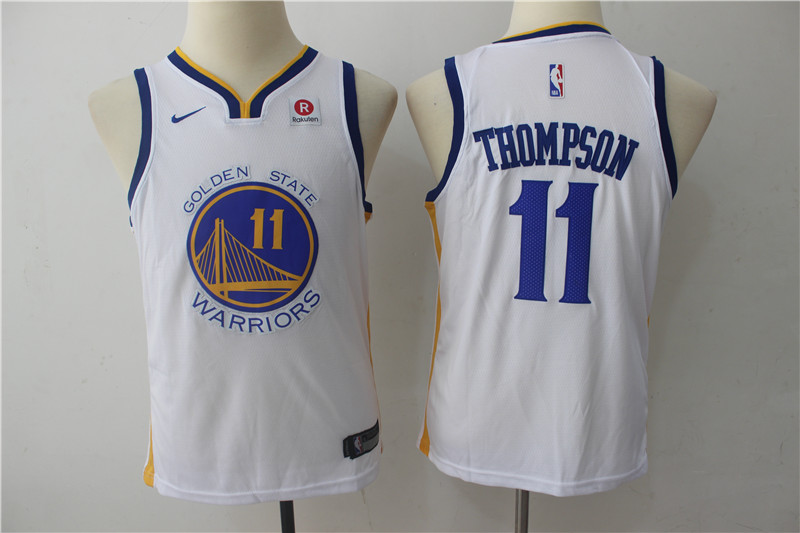  NBA Golden State Warriors #11 Klay Thompson Youth Jersey 2017 18 New Season White Jersey