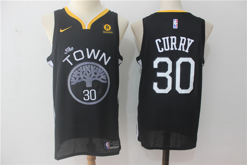  NBA Golden State Warriors #30 Stephen Curry Jersey 2017 18 New Season Black Jersey