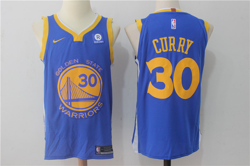  NBA Golden State Warriors #30 Stephen Curry Jersey 2017 18 New Season Blue Jersey