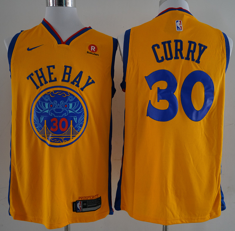  NBA Golden State Warriors #30 Stephen Curry Jersey 2017 18 New Season City Edition Jersey