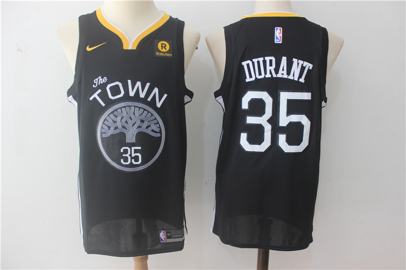  NBA Golden State Warriors #35 Kevin Durant Jersey 2017 18 New Season Black Jersey