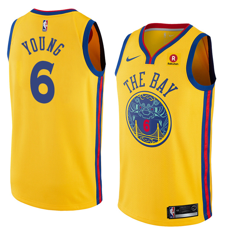 NBA Golden State Warriors #6 Nick Young Jersey 2017 18 New Season City Edition Jersey
