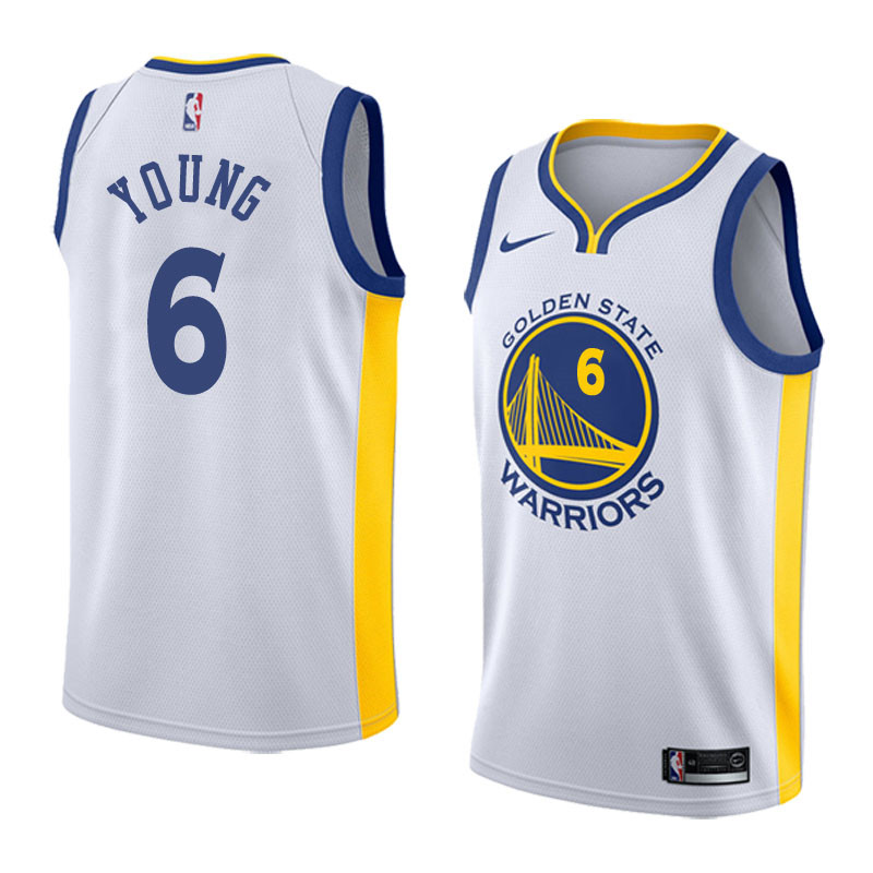  NBA Golden State Warriors #6 Nick Young Jersey 2017 18 New Season White Jersey