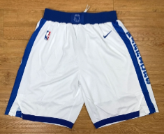  NBA Golden State Warriors 2017 18 New Season Throwback White Shorts