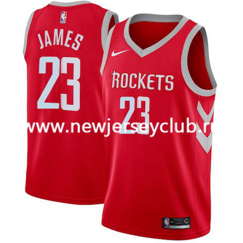  NBA Houston Rockets #23 LeBron James Red Jersey