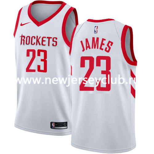  NBA Houston Rockets #23 LeBron James White Jersey