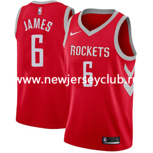  NBA Houston Rockets #6 LeBron James Red Jersey