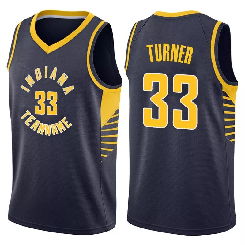  NBA Indiana Pacers #33 Myles Turner Jersey New Season Blue Jersey