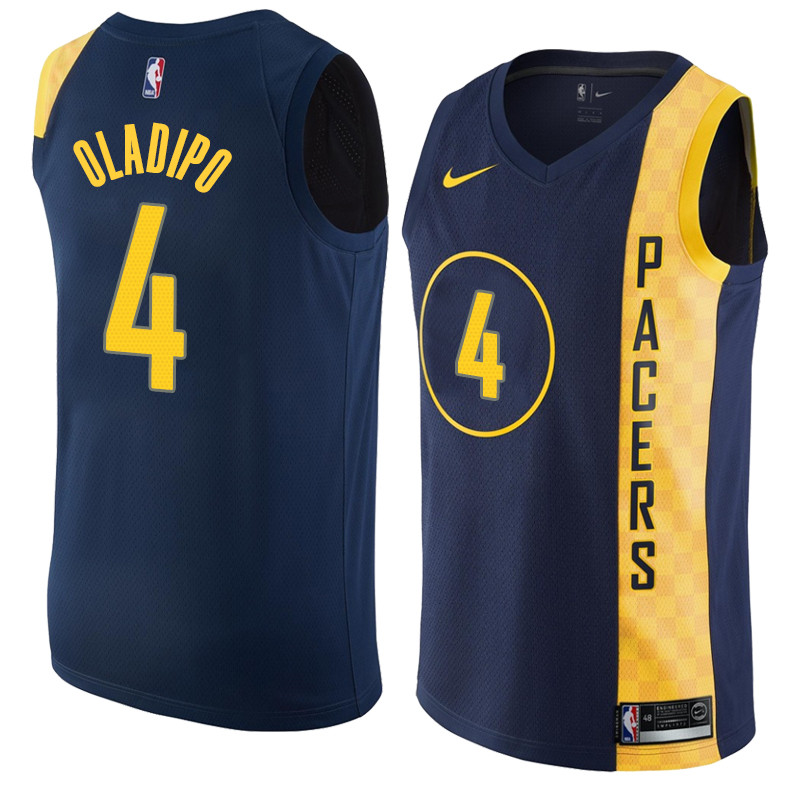  NBA Indiana Pacers #4 Victor Oladipo Jersey 2017 18 New Season City Edition Jersey