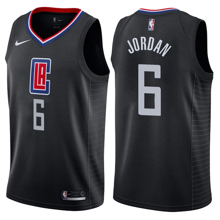  NBA Los Angeles Clippers #6 DeAndre Jordan Jersey 2017 18 New Season Black Jersey