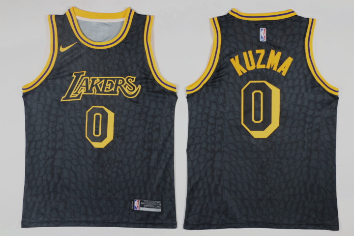  NBA Los Angeles Lakers #0 Kyle Kuzma Black Jersey City Edition Jersey