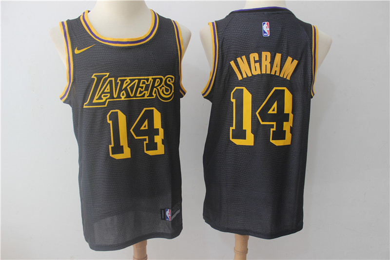 NBA Los Angeles Lakers #14 Brandon Ingram Black Jersey City Edition Jersey