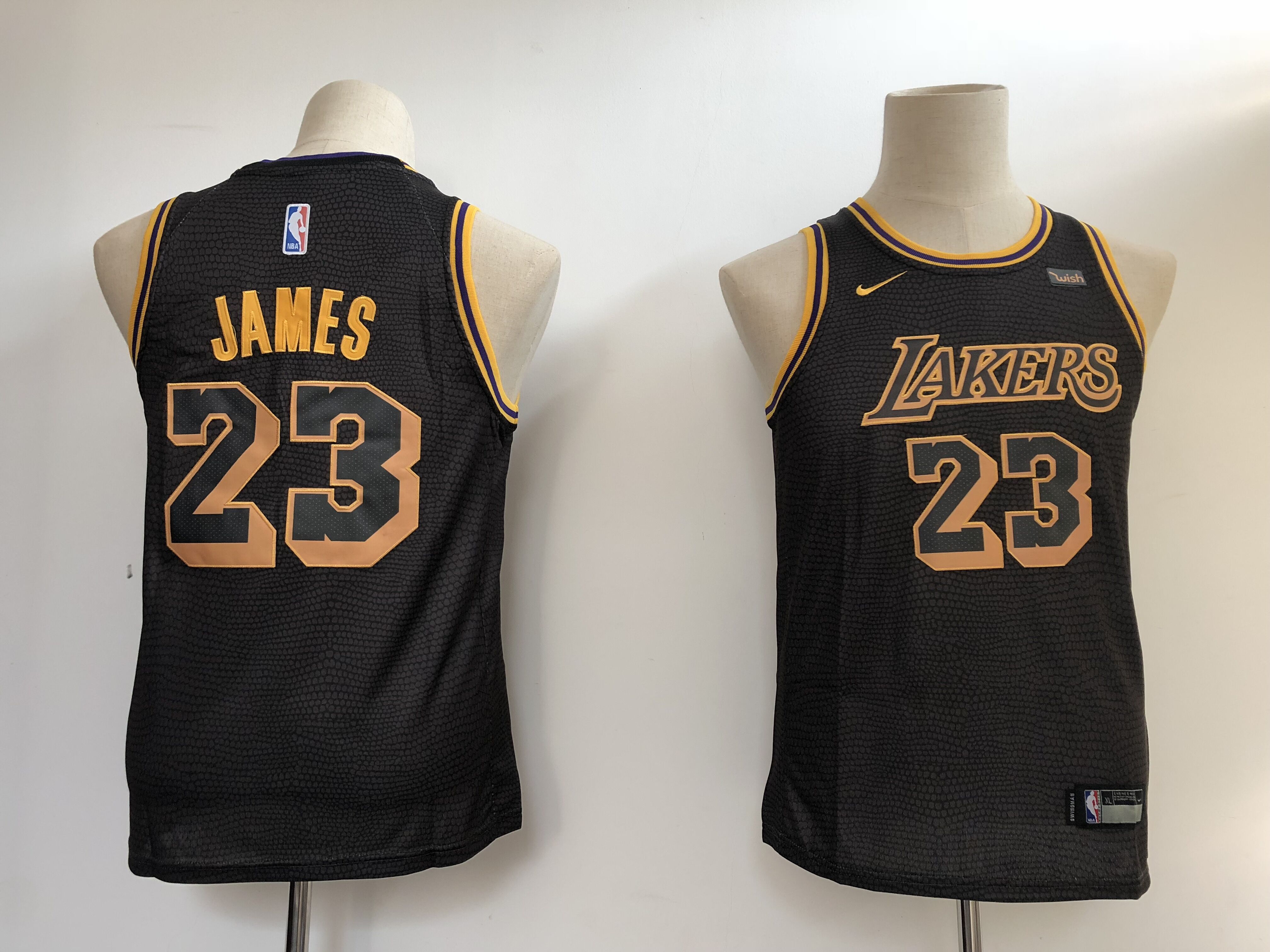  NBA Los Angeles Lakers #23 LeBron James Jersey New Season City Edition Youth Jersey