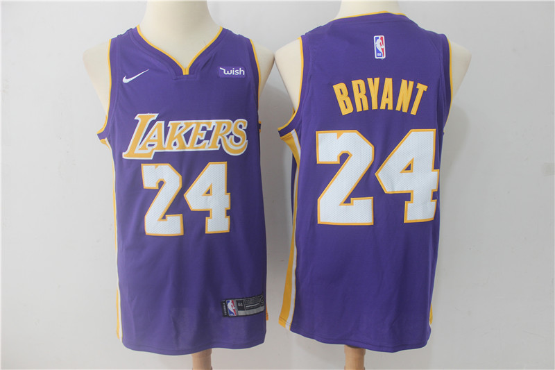  NBA Los Angeles Lakers #24 Kobe Bryant Jersey 2017 18 New Season Purple Jersey