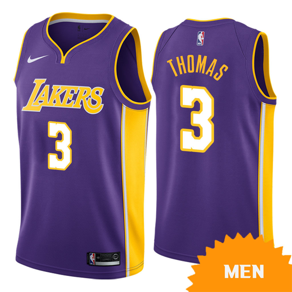  NBA Los Angeles Lakers  3 Isaiah Thomas Jersey 2017 18 New Season Purple Jersey