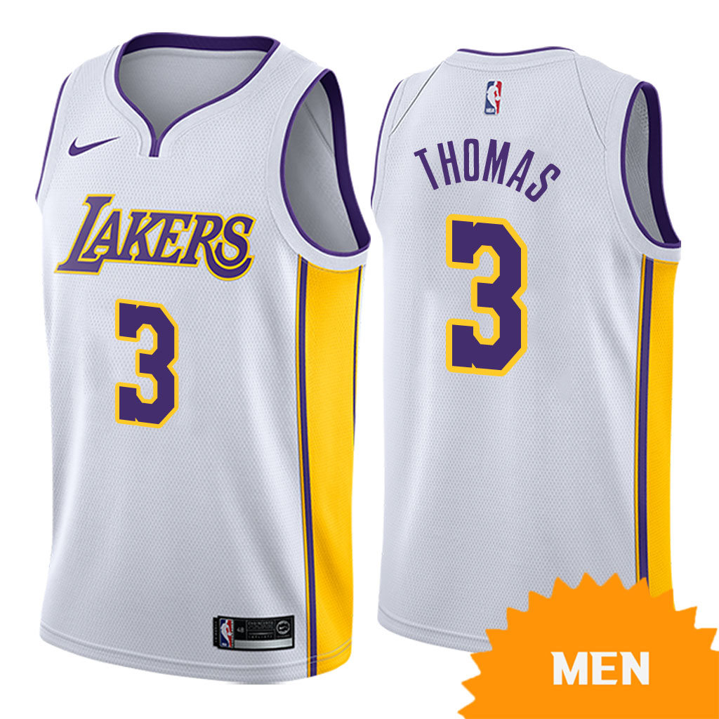  NBA Los Angeles Lakers  3 Isaiah Thomas Jersey 2017 18 New Season White Jersey