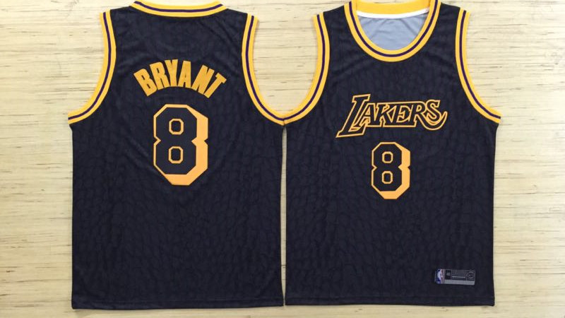  NBA Los Angeles Lakers #8 Kobe Bryant Black Jersey City Edition Jersey