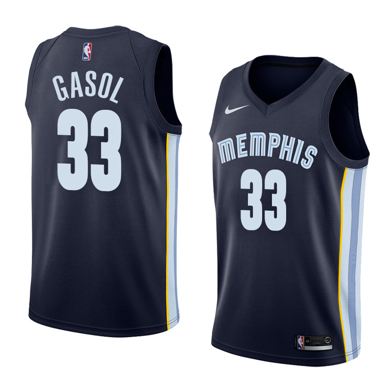  NBA Memphis Grizzlies #33 Mark Gasol Jersey 2017 18 New Season Blue Jerseys