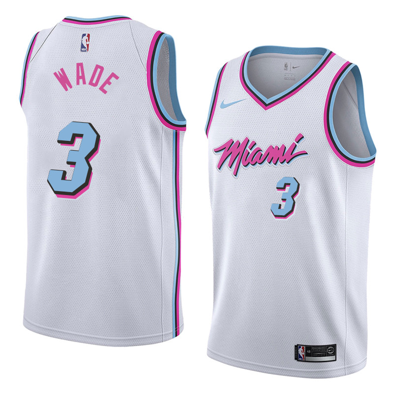  NBA Miami Heat #3 Dwyane Wade Jersey 2017 18 New Season City Edition Jersey