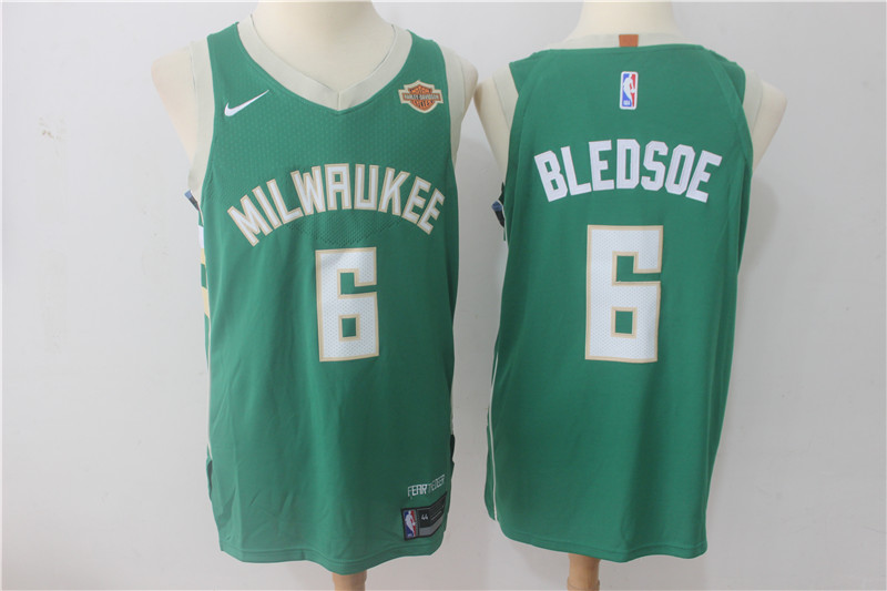  NBA Milwaukee Bucks #6 Eric Bledsoe Jersey 2017 18 New Season Green Jersey
