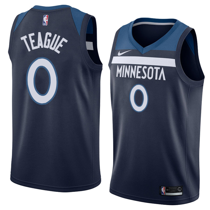  NBA Minnesota Timberwolves #0 Jeff Teague Jersey 2017 18 New Season Blue Jersey