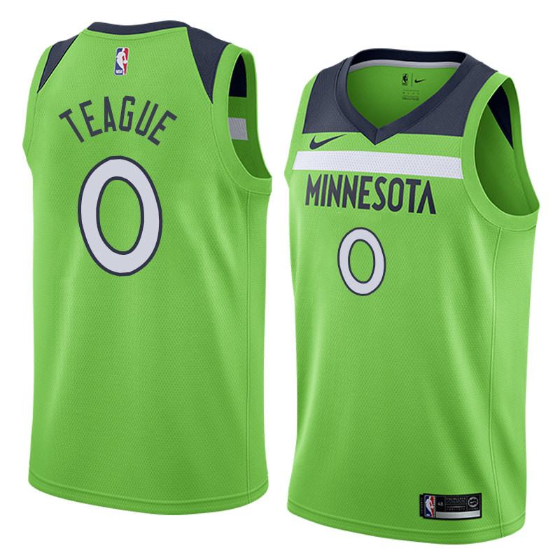  NBA Minnesota Timberwolves #0 Jeff Teague Jersey 2017 18 New Season Green Jersey